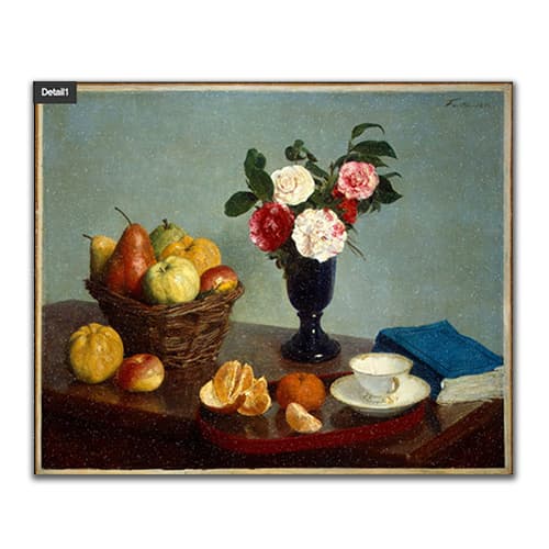 Kitchen grease proof tempered glass panel  _Still Life 1866 _1